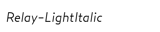 Relay-LightItalic