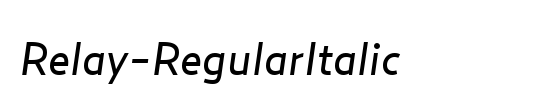 Relay-RegularItalic