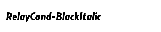 RelayCond-BlackItalic