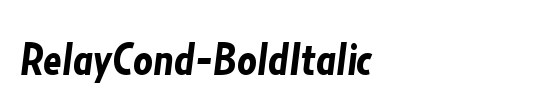 RelayCond-BoldItalic