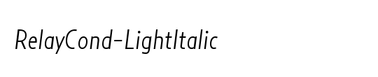 RelayCond-RegularItalic