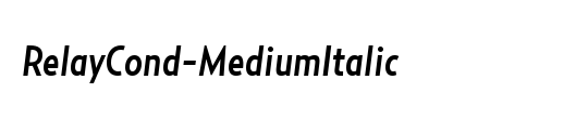 RelayCond-MediumItalic