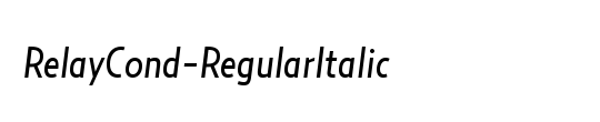 RelayCond-RegularItalic