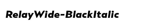 RelayWide-BlackItalic