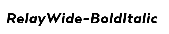 RelayWide-RegularItalic