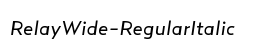 RelayWide-RegularItalic