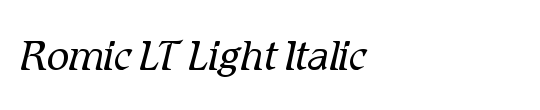 Romic Light Italic