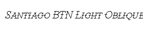 Santiago BTN Condensed Light