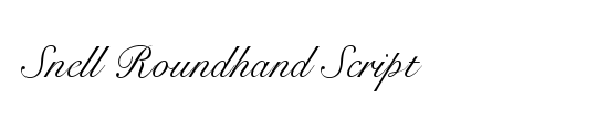 SnellRoundhand Script