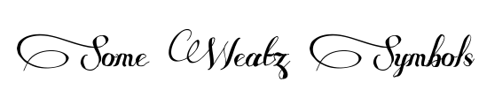 Some Weatz Symbols