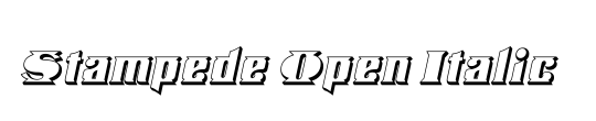 Stampede Open Italic Fill