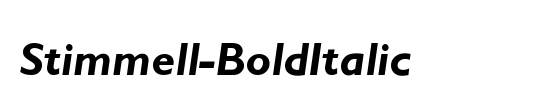 Stimmell-BoldItalic