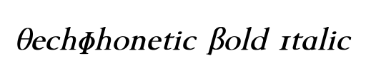 TechPhonetic bold italic