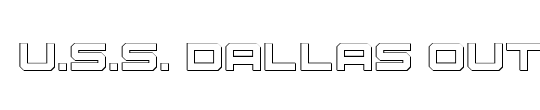 U.S.S. Dallas Outline Italic