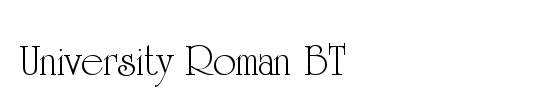 University Roman Italic