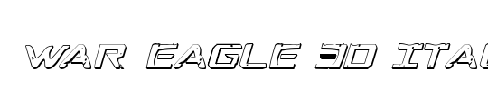 War Eagle 3D Condensed Italic