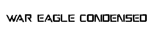 War Eagle 3D Condensed Italic