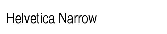Helvetica Narrow