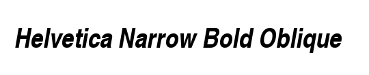 Helvetica Narrow