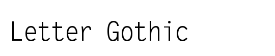 Letter Gothic MT