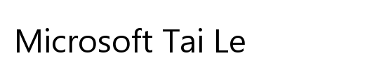 Microsoft New Tai Lue