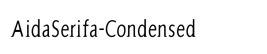 AidaSerifa-Condensed