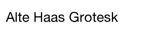 Alte Haas Grotesk