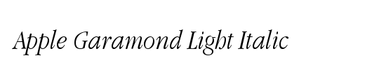 Apple Garamond Light