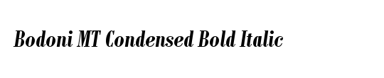 Bodoni MT Condensed