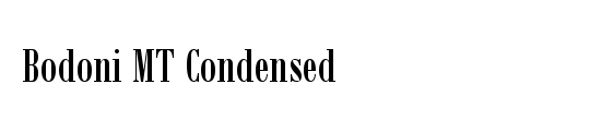 Bodoni Recut Condensed SSi