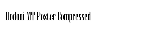 Bodoni MT Poster Compressed