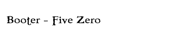 Booter - Zero Zero
