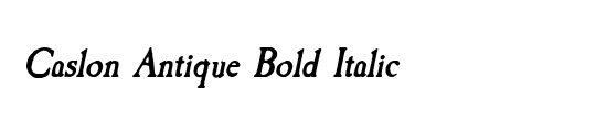 Caslon Antique Italic