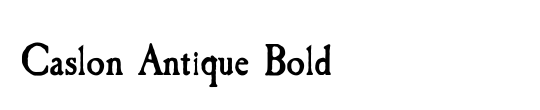 Caslon Antique Italic