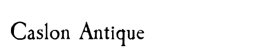 Caslon Antique Italic