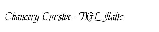 Chancery Cursive - DGL