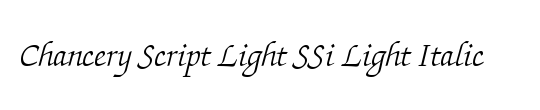 Chancery Script Light SSi
