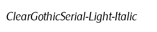 ClearGothicSerial-Medium