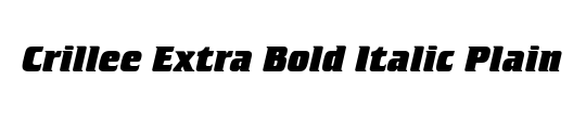 Crillee Bold Italic