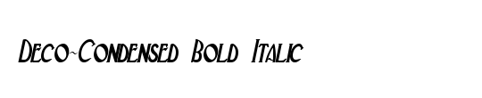 Coyote Deco Bold Italic