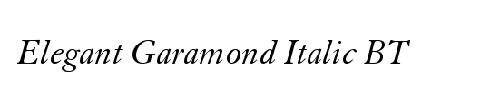 Elegant Garamond