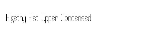 Elgethy Upper Bold Condensed