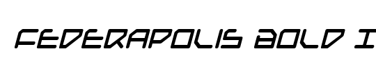 Federapolis Bold Italic