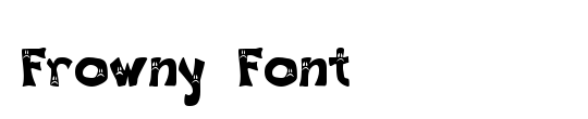 Frowny Font