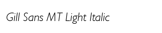 Gill Sans MT Light