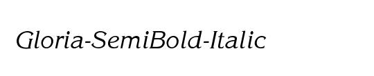 Gloria-SemiBold-Italic