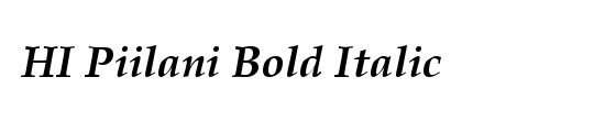 HI Piilani Bold Italic