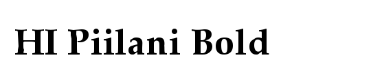 HI Piilani Italic