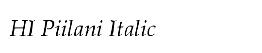 HI Piilani Bold Italic