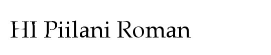 HI Piilani Bold Italic